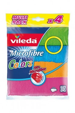 VILEDA MICROFIBER COLORS 4 PIECE CLOTH*10