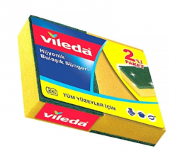 VILEDA GREEN FOAM 2 PIECES FLAT*12