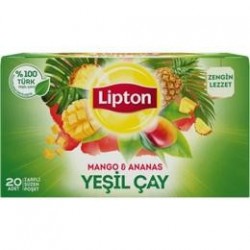 LIPTON B.BAG MANGO Pineapple GREEN TEA 20 PCS *12