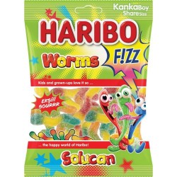 HARİBO 70 GR FİZZ WORM *24