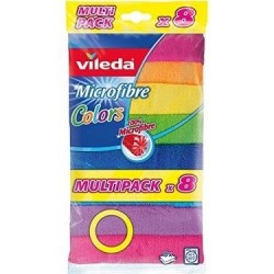 VILEDA MICROFIBER COLORS 8 PIECE CLOTH*10
