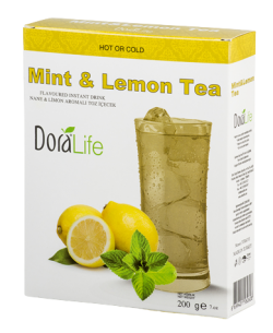 DORALIFE 200 G MINT LEMON FLAVORED COLD HOT POWDER DRINK*24