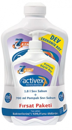ACTIVEX LIQUID SOAP 1.5LT+700ML SENSITIVE*8