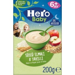 ÜLKER HERO BABY 200 GR (5991-08) 8 GRAINS WITH MILK AND APPLE*12