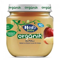 ÜLKER(5982-08) HERO BABY120GR JAR ORGANIC APPLE PUREE*6
