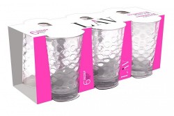 LAV WATER GLASS PLAIN PEARL*6 PCS *8(LAV216E)