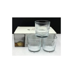 (520254-3)PAŞABAHÇE RAIN WHISKEY GLASS 3 PCS *8