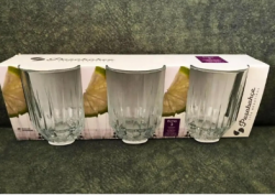 (520265) PAŞABAHÇE LUZIA SOFT DRINK GLASS 3 PCS*8