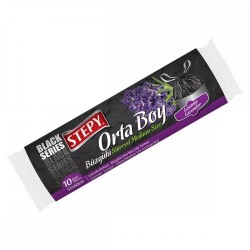 STEPY GARBAGE BAG BLACK TIED MEDIUM LAVENDER*25