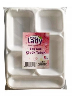 MISS LADY 5-PIECE 5 sections FOAM PLATE *20