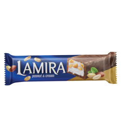LAMİRA 50 GR BAR CHICOLATE WITH PISTACHIO & CREAM BLUE*24
