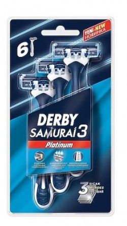 DERBY SAMURAI 3 PLATINUM 6-PIECE BLISTER*9