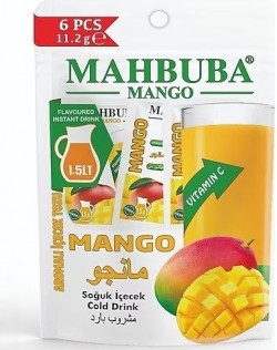 MAHBUBA MANGO DRINK POWDER 67.20 GR 6 PCS *96