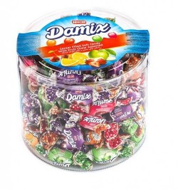 SENCER DAMIX 250 GR FRUIT FILLED SOFT CANDY PVC *12