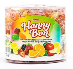 SENCER HANNYBON 700 GR FRUIT HARD MINI CANDY PVC *8