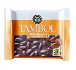 KAHVE DÜNYASI TAMBOL 77 GR MILK ALMOND CHOCOLATE *10