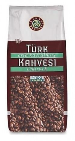 KAHVE DÜNYASI TURKISH COFFEE 1000 GR MEDIUM ROASTED BEANS*10