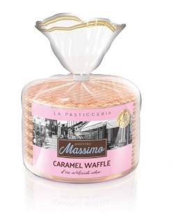 MASSİMO 252 GR WAFFLE CARAMEL BAG PAN LID*24