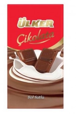 ÜLKER (1577-08) MILK 70 GR CHOCOLATE TABLETS *6