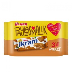 ÜLKER (1077-02) İKRAM HAZELNUT BISCUITS CHOCOLATE 252 GR*12