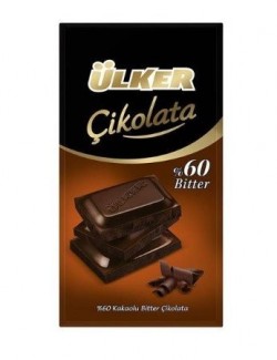 ÜLKER (1577-07) CHOCOLATE DARK TABLET 70GR*6
