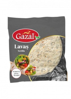 GAZAL TORTILLA 25CM (65GR*10PCS)650GR*12