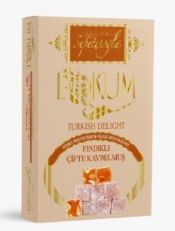 SEPETÇİOĞLU 240GR DOUBLE ROASTED HAZELNUT TURKISH DELIGHT*12