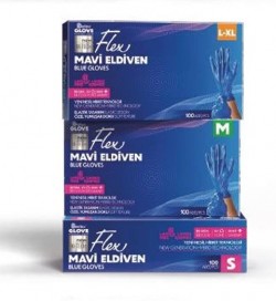 REFLEX FLEX 100 PCS BLUE (M) GLOVES*20