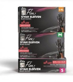 REFLEX FLEX 100 PIECE BLACK (S) GLOVES*20