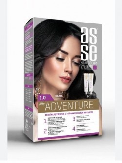 ASSE HAIR DYE SET 50+50 ML BLACK 1.0 *24