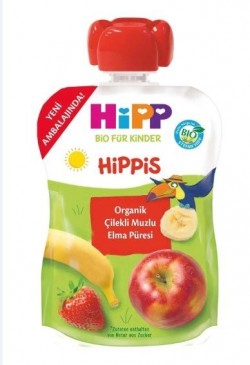 HIPP MAMA ORGANIC 100g STRAWBERRY-BANANA FRUIT PURE*8