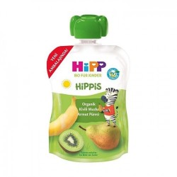HIPP MAMA ORGANIC 100 GR KIWI BANANA PEAR PURE*8