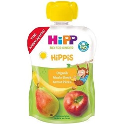 HIPP MAMA ORGANIC 100 GR BANANA-APPLE PEAR PURE*8