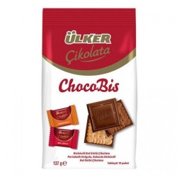 ÜLKER (1435-01) CHOCOLATE MINI SQUARE MIX 137 GR * 12