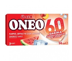 ÜLKER(2294-00)ONEO SLIMS 60MIN FRUIT FLAVORED GUM 14 GR*27