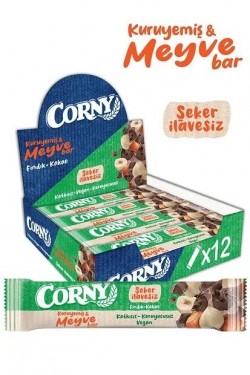 CORNY DRY FRUIT BAR 35 GR WITH HAZELNUTS*12