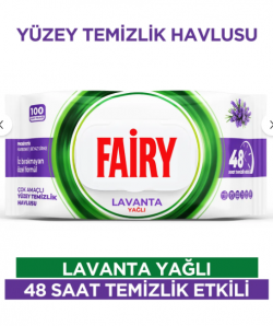 FAIRY 100 PCS SURFACE TOWEL LAVENDER*12