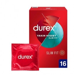 DUREX CONDOMS 16 PCS CLOSE FEEL SLIM FIT*6