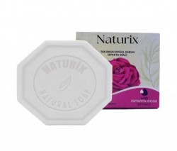 NATURIX 125 GR STONE PRINTED SOAP ISPARTA ROSE*24