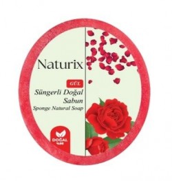 NATURIX 150 GR SOAP SPONGE ROSE*24