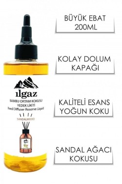 ILGAZ REPLACEMENT LIQUID 200 ML SANDAL*12