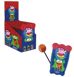 DK.JOX 12 GR SOUR POWDERED COLA FLAVOURED LOLLIPOP CANDY*24