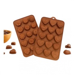 CKM 044 SILICONE ROSE-HEART CHOCOLATE MOLD 20*10.5*2cm*50