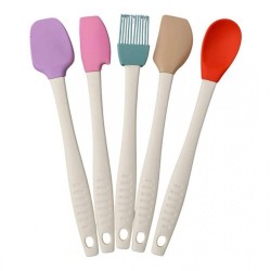 CKM 013 PLASTIC HANDLE MINI SPATULA SET OF 5 PCS 22 cm*50
