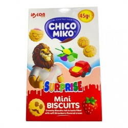 CHICO MICO 45 GR MINI BISCUITS STRAWBERRY TOY BISCUITS*12