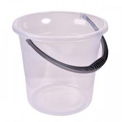KAVI PLASTIC WATER BUCKET WITHOUT LID 9 LT TRANSPARENT * 24