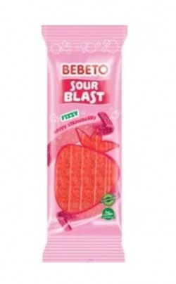 BEBETO 180 GR SOUR BLAST STRAWBERRY*24