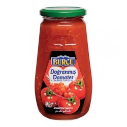 BURCU 560 GR CHOPPED TOMATOES GLASS*12