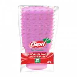 FLEXI COLORED PLASTIC CUPS 10 PCS * 125