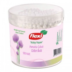 FLEXI EARS COTTON STICKS 100 PIECES *12